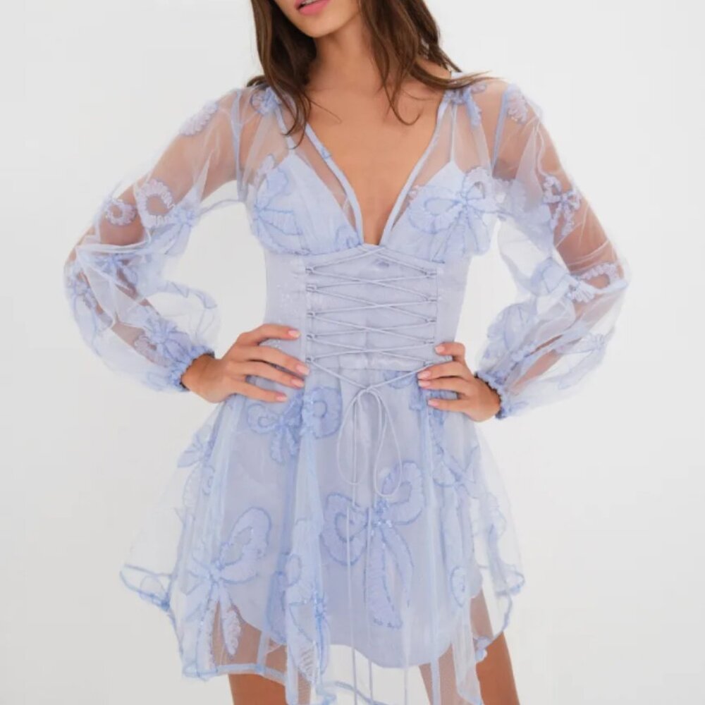 For Love & Lemons Presley Mini Bow Dress